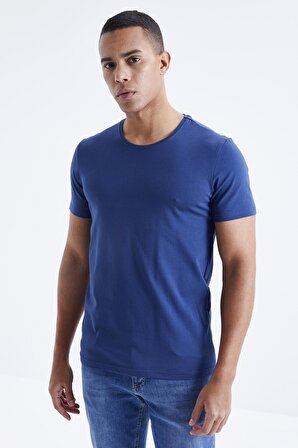 İndigo Basic Kısa Kol Standart Kalıp O Yaka Erkek T-Shirt - 87911 | M