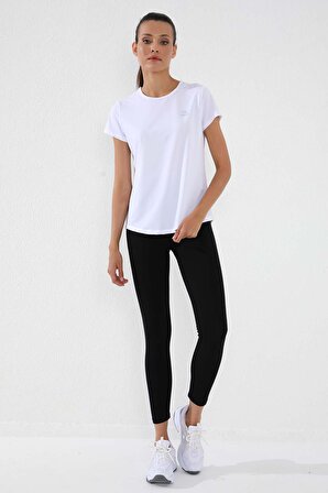 Beyaz Basic Kısa Kol Standart Kalıp O Yaka Kadın T-Shirt - 97144 | L