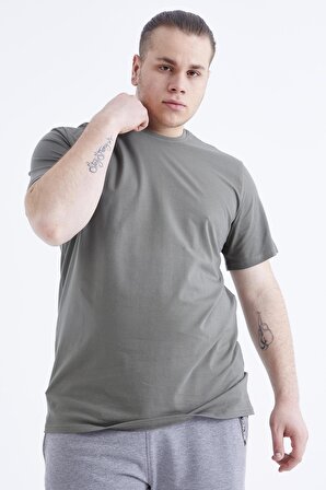 Çağla Basic Kısa Kol O Yaka Erkek Büyük Beden T-Shirt - 88072 | 3XL