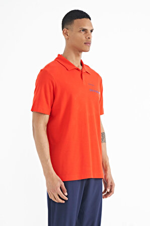Fiesta Yazı Baskılı Standart Form Polo Yaka Erkek T-shirt - 88236 | M