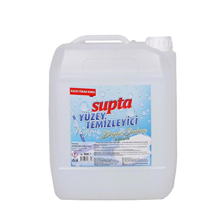 Supta Sıvı Yüzey Temizleyici 5 L Beyaz Sabun Kokulu