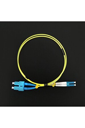Fiber Optik Patch Kablo Lc-Sc Dubleks Sm 1m Patch Cord Sarı 2 Yıl Üretici Garantili 2 Adet