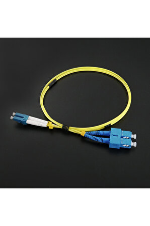 Fiber Optik Patch Kablo SC/LC Dubleks SM 1m Patch Cord Sarı