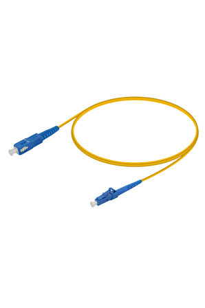 Fiber Optik Patch Kablo LC/SC Simpleks SM 1mt Patch Cord Sarı