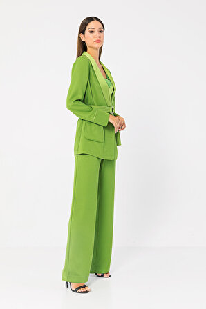 Afton Fıstık Yeşili Şal Yaka Vatkalı Comfort Fit Ceket | 42