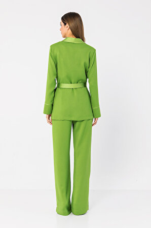 Afton Fıstık Yeşili Şal Yaka Vatkalı Comfort Fit Ceket | 42