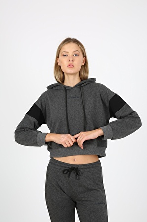 Diadora 176473-75146 W Lifestyle Crop Hoody Kadın Sweatshirt