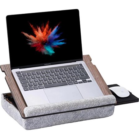 LS051 - Eğim Ayarlanabilir Çekmeceli Mousepad Minderli Laptop Sehpası