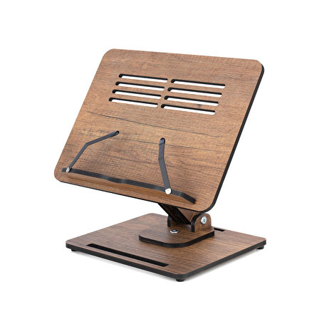Vigo Wood Kitap Okuma Standı Yükseklik Ayarlanabilir Katlanabilir 360º Dönebilen Laptop Standı