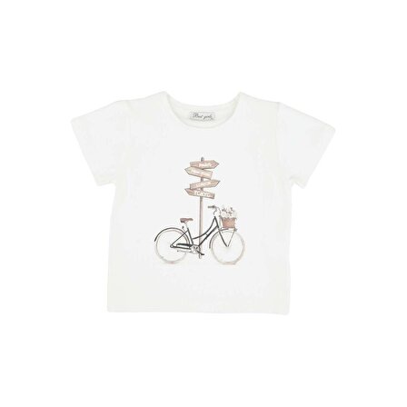 Best Kids Bisiklet Baskılı T'shirt BEST-3715534