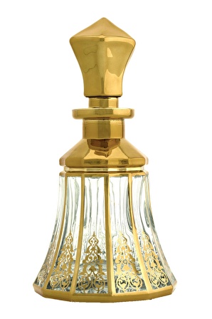 Parfüm Esans Cam Şişesi Gold Boş Esans Cam Şişesi Dekorotif Vitrin Şişesi 150 Ml. X003-150ML-2