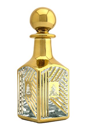 Parfüm Esans Cam Şişesi Gold Boş Esans Cam Şişesi Dekorotif Vitrin Şişesi 150 Ml. X002-150ML-2