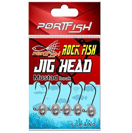 Portfish Jig Head Mustad İğneli 2 GR 5’li PAKET