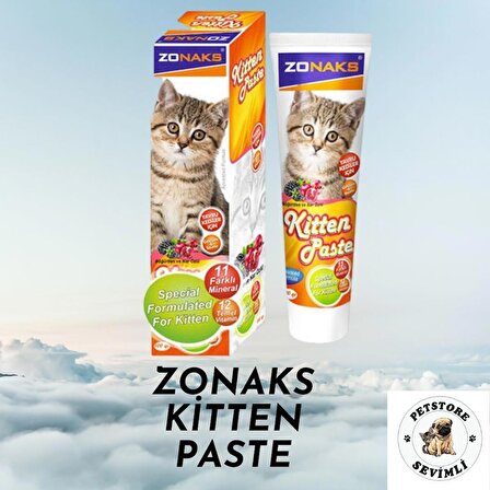 Zonaks Kitten Paste Böğürtlen ve Narlı Yavru Kedi Macunu 100 Gr