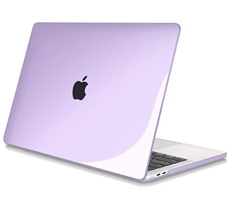 Apple 13" Macbook Air M2 A2681 Kristal Mor Kılıf Koruyucu Kapak CMMA-136PU