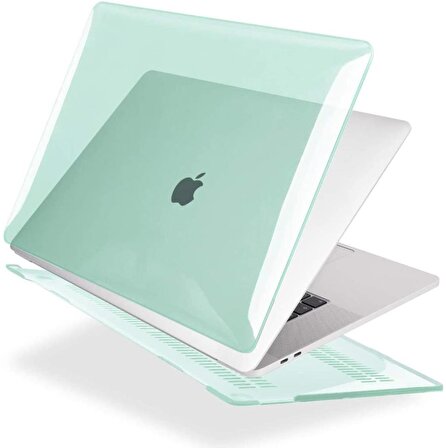 Apple 13" Macbook Air M2 A2681 Kristal Yeşil Kılıf Koruyucu Kapak CMMA-136GR
