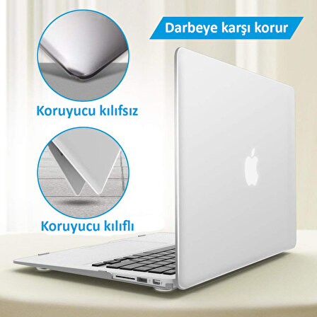 Apple 13" Macbook Pro M2 A2686 Lacivert Kılıf Koruyucu + Ekran Filmi CMPTM2-133DB