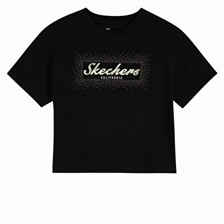 Skechers S221460-001 W Graphic Tee Shiny Logo Kadın T-Shirt