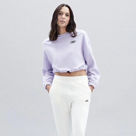 Skechers W Terry Fleece Elastic Detailed Kadın Crop Sweatshirt