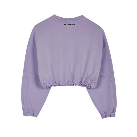 Skechers W Terry Fleece Elastic Detailed Kadın Crop Sweatshirt