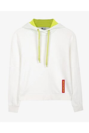 Skechers S231008-100 W LW Fleece Fabric Block Kadın Sweatshirt