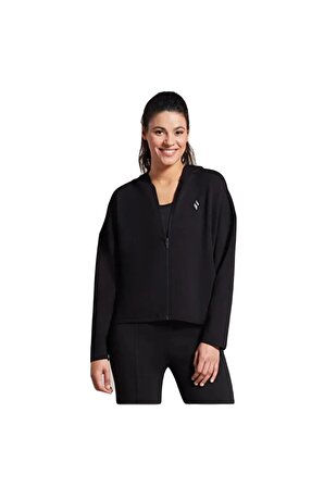 Skechers S231146-001 W Soft Touch Shinny Logo Full Zip Kadın Sweatshirt