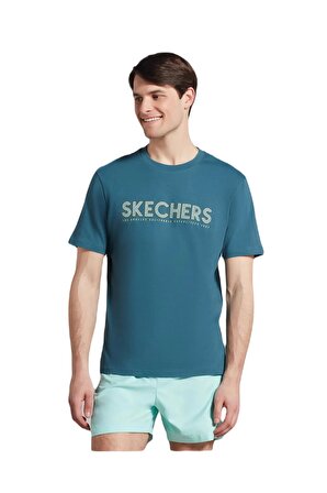 Skechers S221135-405 M Graphic Tee Big Logo Erkek T-Shirt