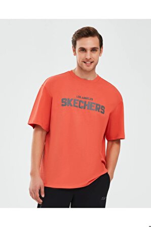 Skechers S241070-600 Graphic M Sleeve Erkek Spor Tişört