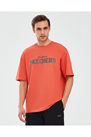 Skechers S241070-600 Graphic M Sleeve Erkek Spor Tişört