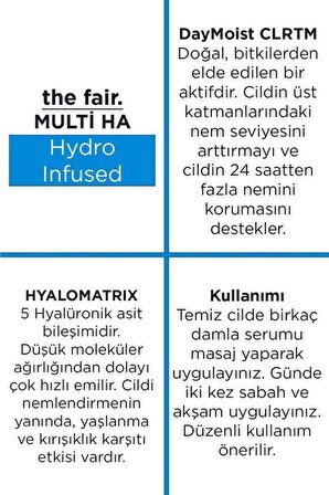 the fair. Hiyalüronik Asit Cilt Serumu + Dermal Cica Seramid Onarıcı Tonik Set