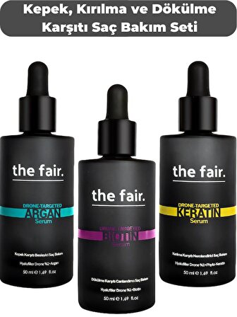 the fair. Dökülme, Kırılma ve Kepek Önleyici Vegan Saç Serumu Seti 150 ML