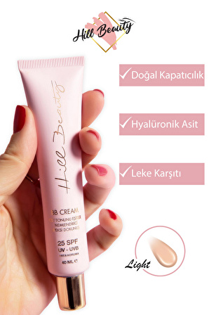 Hyaluronik Asit Etkili Leke Karşıtı Aydınlatıcı BB Krem Light 25+SPF 40ML