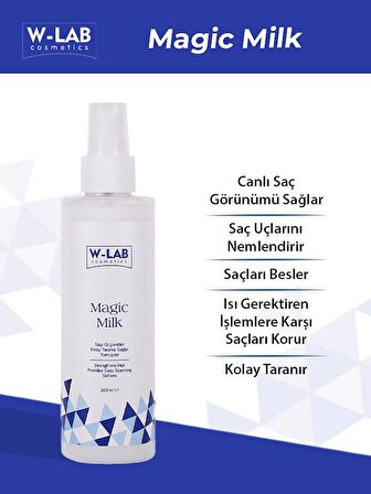 W-Lab Kozmetik Magic Milk Proteinli Saç Bakım Sütü 200 ML