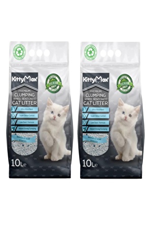 KittyMax Marsilya Sabun Kokulu Kalın Taneli Kedi Kumu 10 lt x 2 Adet 