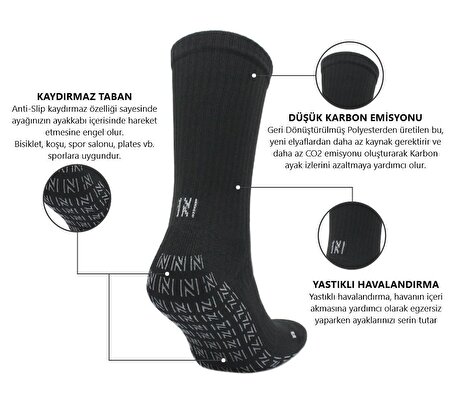 Lizard Multi-Sport Kaydırmaz Tabanlı Spor Çorabı