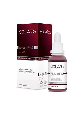 Solaris Cilt Tonu Eşitleyici Canlandırıcı Aha %10 + Bha %2 Serum 30 ml ve Güneş Kremi Leke Karşıtı SPF 50+ (50 ml)