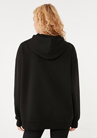 Fermuarlı Siyah Sweatshirt 1610221-900