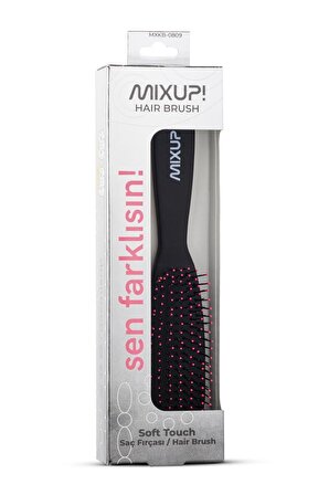 Mixup Oval Soft Touch Saç Fırçası Siyah (İnce Telli Saçlar İçin) 