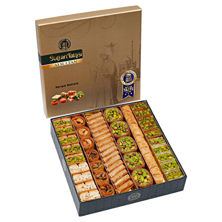 Al Sultan Sweets Karışık Baklava - 6lı Lezzet Koleksiyonu Kraft Kutu 1000gr