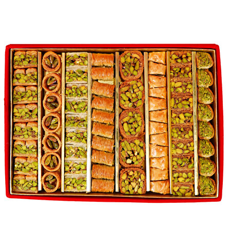 Al Sultan Sweets Karışık Baklava - Kırmızı Kadife Kutusunda 6lı Lezzet Koleksiyonu 800gr