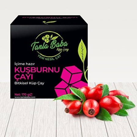 TanlaBaba Tanla Baba Kuşburnu Bitki Çayı 170 gr Doğal Bitkisel Çay Bitki Çayı Küp Çay