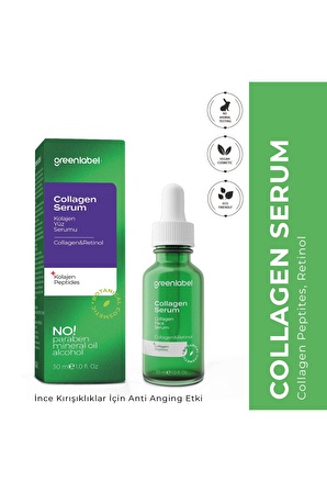 Greenlabel Kırışıklık Karşıtı Anti Aging Kolajen Retinol Cilt Serumu 30ml.