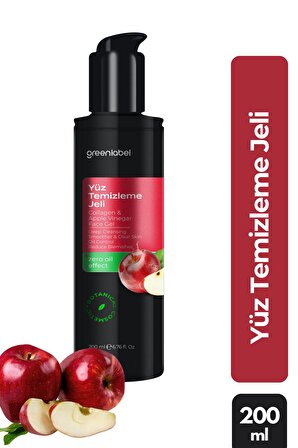 Greenlabel Elma Sirkesi Ve Kolajen Özlü Canlandırıcı Ve Arındırıcı Yüz Temizleme Jeli 200ml.