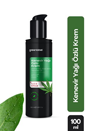 Greenlabel Kenevir & Aloevera & Çay Ağacı Vücut Kremi 100 Ml.
