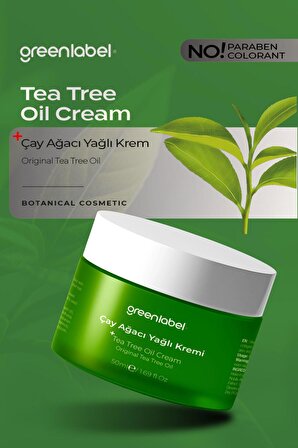 Greenlabel Çay Ağacı Yağı Içeren Sivilce Karşıtı Cilt Bakım Kremi 50ml.