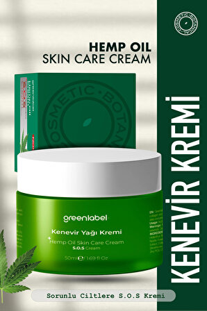 Greenlabel Kenevir Yağı Kremi - S.o.s Krem