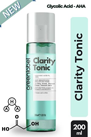 Clarity Tonic - Gözenek Sıkılaştırıcı ve Temizleyici Yüz Toniği - Glycolic Acid, AHA - 200ml.