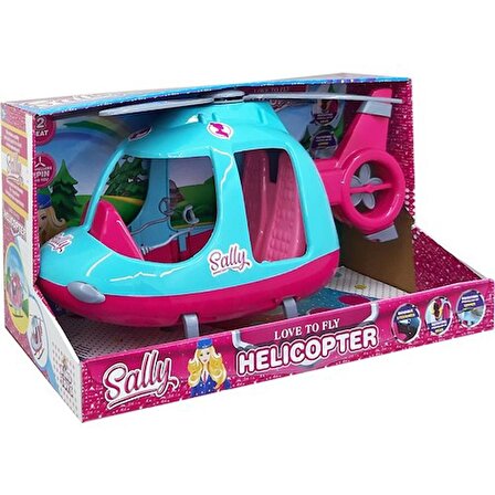 Sally Büyük Oyuncak Pembe Helikopter 46 Cm