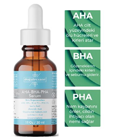 AHA+BHA+PHA Leke Gidermeye Yardımcı ve Yenileyici Cilt Serumu + Vitamin C Panthenol Collagen Serum 30 ml