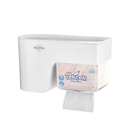 Rulopak  Multitask Tuvalet Kağıdı Dispenseri Beyaz